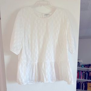 Madewell peplum blouse